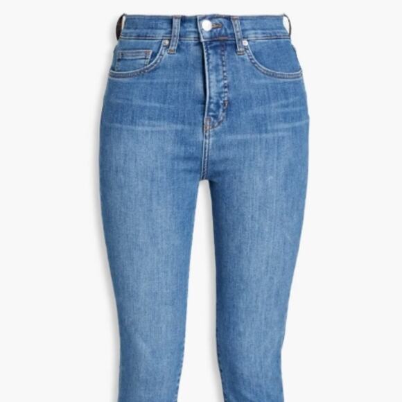 Veronica Beard Carly Crop Kick Flare Jeans Cornflower Size 25 - Picture 2 of 7